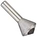 Magafor 413 Series Cobalt Steel Single-End Countersink, Uncoated (Bright) Finish, Zero Flute, 120 Degrees, Round Shank