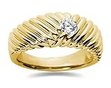 0.35 CTW Men's Diamond Ring in 18K Yellow Gold