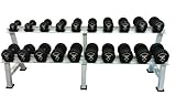 IMAGE OF CFF Rubber Encased Solid Pro-style Dumbbells 55 - 100 Set