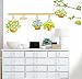 Wall Decor Removable Decal Sticker - Blooming Flower Plant Baskets with Tree Branches