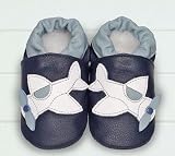 Navy Aeroplane Shoo Shoos - Medium 6-12 months - Shooshoos Childrens First Shoes