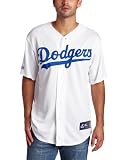 MLB Men's Los Angeles Dodgers Matt Kemp White Home Short Sleeve 6 Button Synthetic Replica Baseball Jersey by Majestic (White, Large)