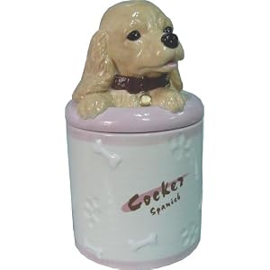 Cocker Spaniel Collectible Dog Puppy Cookie Jar Container Statue Model by