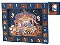 Kurt Adler Wooden Nativity Advent Calendar with 24 Magnetic Figures