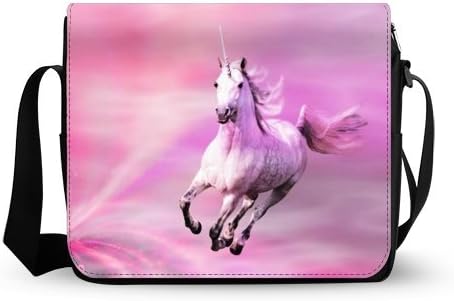 Pink Shimmers Unicorne Mens Womens Daily Messenger Cross Body Shoulder Bag
