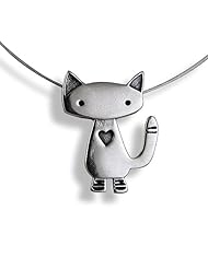 Alley Cat Sterling Silver Charm Necklace