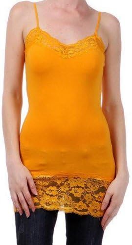 New Mix Basic Long Lace Trim Cami w/ Longer Lace Hem