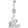 Clear Cubic Zirconia Sex Kitten Belly Ring