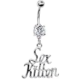 Clear Cubic Zirconia Sex Kitten Belly Ring