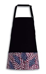 Style AFG200 Three Pocket American Flag Bib Apron - Made in USA