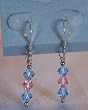 Light Sapphire & Pink Swarovski Crystal Earrings