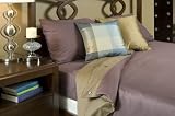 BedVoyage 100-Percent Bamboo-Derived Rayon Reversible King Duvet Cover, Mocha/Plum