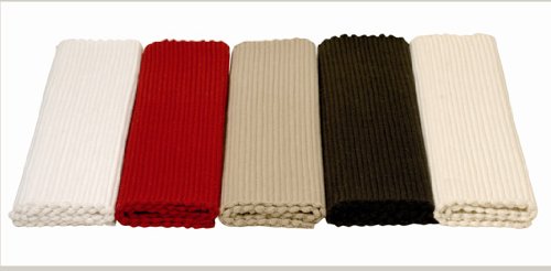 Dexam nowdesigns 4er-Set Platzsets aus Baumwolle, Solid Ivory