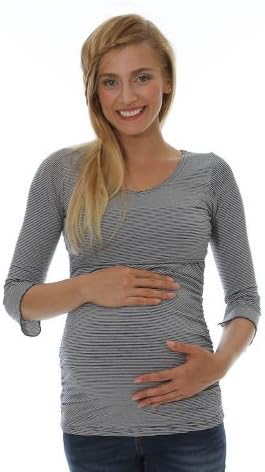 Peek-a-boo Women's Maternity And Nursing 3/4 Sleeve Top