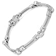 Bracelet With 0.75ctw Genuine Clean Diamonds in 14K White Gold. Total item weight 24.5g Length 7in