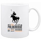 New  Life Is Simple , Eat , Sleep & Polocrosse - Sport Images  Mug Sports