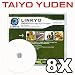 Linkyo Taiyo Yuden Premium White Inkjet Hub Printable 8X DVD-R Media 4.7GB 100 Pack in Retail Box