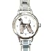 Afgan Hound Round Italian Charm Dog Watch