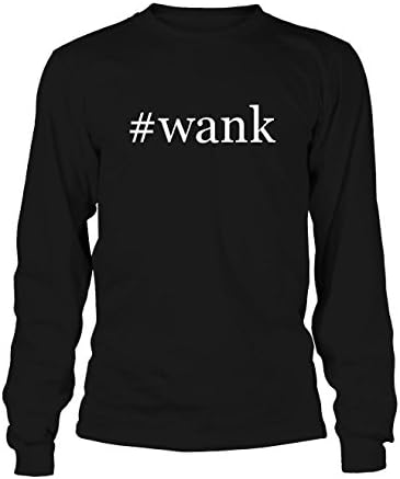 #wank - Hashtag Men's Adult Long Sleeve T-Shirt , Black, Medium