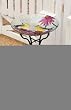 Birds on a Coneflower Glass Birdbath
