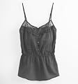 Kirra Silk Lace Trim Cami - Gray X Sml