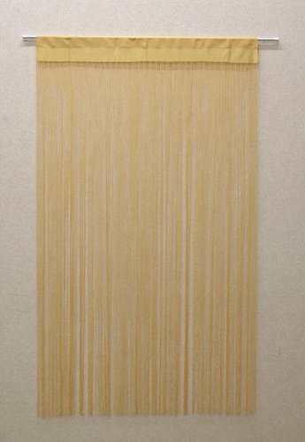 全部で１０色展開！お部屋に合わせてカラーを選べます！フリーカットOK！ 光をたのしむ暖簾 ひものれん サイズ：85×170cm カラー：イエロー（1817920） 