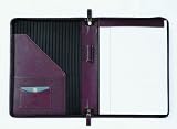 Conference Pad Zippered Folio- Burgundy