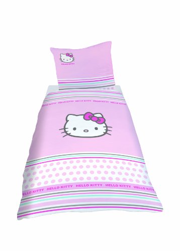 CTI 039046 Bettw&auml;sche Hello Kitty Pretty / Linon / 135 x 200 + 80 x 80 cm