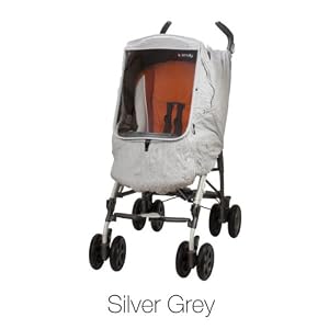 Smally Scover Premium Stroller Weather Shield / Weather Cover / Rain Cover (Silver Grey)