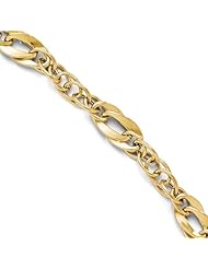 14k Yellow gold Leslies Polished Fancy Link Bracelet