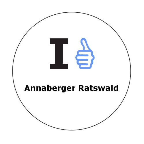 I like Annaberger Ratswald Aufkleber - 6cm
