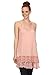 Solid Lovely Crochet Lace Layered Trim Crop Top Extender Cami Tank Top