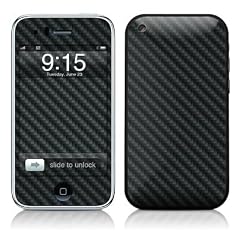 Apple iPhone 3G und 3Gs Skin Geh�use Sticker Design Schutzfolie + Wallpaper - Carbon Look