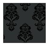 York Wallcoverings Tres Chic BL0397 Graphic Damask Wallpaper, Blacks
