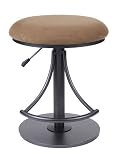 Venus Backless Swivel Bar Stool With Bear Suede