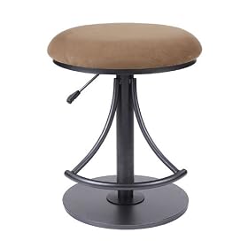 Venus Backless Swivel Bar Stool With Bear Suede by Hillsdale Furniture