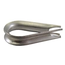 Loos Cableware AN100-C5 10 Piece Stainless Steel Thimble for 5/32" Diameter Wire Rope