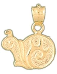 Dazzlers Solid 14k Gold Snail Charm Pendant Available in three colors from jewelsberry (weights: 1.6 grams only)