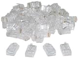 RJ45 CAT 5 (8P8C) Crimp Connector solid, (100 Pcs Per Bag)