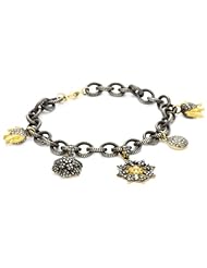 Shery Shabani "Karma" Diamond Gold and Silver Charm Bracelet