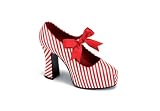 Funtasma by Pleaser Women's Candycane-48 Platform Mary Jane,Red/White Stripe,8 M US