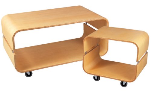 Adesso Contour Rolling Coffee Table