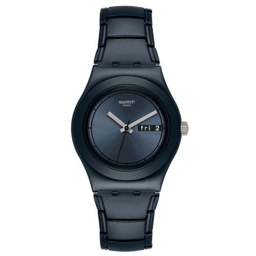 Swatch Womens Irony YLB7000AG Black Aluminum Swiss Quartz Watch with Black Dial Swatch Womens Irony YLB7000AG Black Aluminum Swiss Quartz Watch with Black Dial