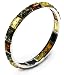 Sterling Silver Multi-Color Amber Rectangular Bangle