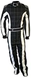 K1 Race Gear 30043423 Black/White XX-Large Proban Single Layer Cotton Fire Suit