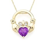 14kGoldAmethystCladdaghPendant