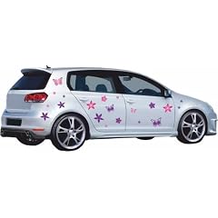 Aufkleber Flower-Power Dekor Ranken Blumen Schmetterlinge, 200 x 300 mm