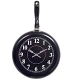 Frying Pan Kitchen Wall Clock - Retro Modern