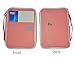 iSuperb® Travel Wallet Card Holder Organizer Waterproof Roomy Passport Case Document Bag with Hand Strap (Pink)