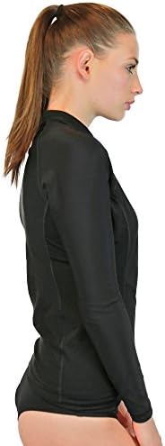Rash Guard Women Long Sleeve - Swim Shirt - MADE IN USA - LIFETIME WARRANTY - ON SALE TODAY - Goddess Rash Guards Are The Ultimate Base Layer, Athletic, Compression Shirt. Perfect for Workouts, Crossfit, Swimming, Surfing, Biking and Even Running. Some Goddess's Use Them As Swimsuit or Bathing Suit Coverups. Great For Sun Protection at the Beach, Lake or Wherever You Decide to Be Working out or Relaxing in the Sun. Size's available include XS, Small, Medium, Large, XL.